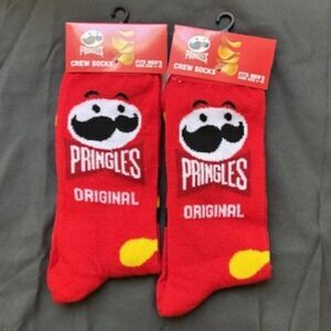 2 Pair of Pringles Crew Socks Men's Shoe Size 6-12 Holiday Christmas Gift